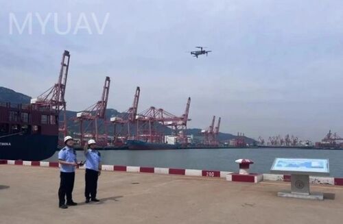ultime notizie aziendali su L'ispezione aerea dei MYUAV contribuisce a migliorare la qualità e l'efficienza dell'applicazione della legge sul traffico nel porto di Lianyungang