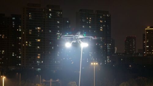 ultime notizie aziendali su MYUAV M400S Drone con illuminazione tethered definisce una nuova era per le riprese notturne